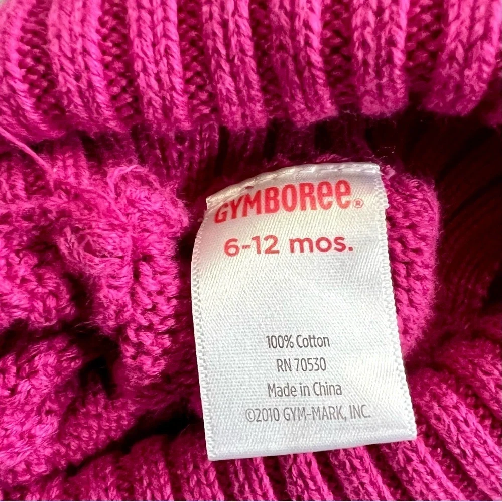 GYMBOREE Merry Bright turle neck knit sweater vest crop cotton holiday 6-12 mos